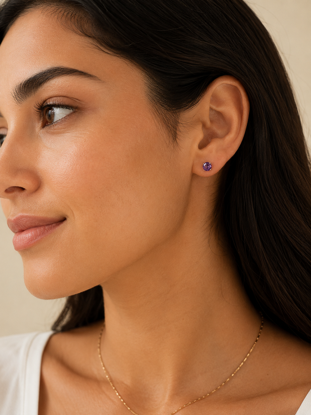 Essential CZ Stud Earrings – Sterling Silver (4mm)