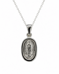 Sterling Silver Virgin Mary Pendant Necklace