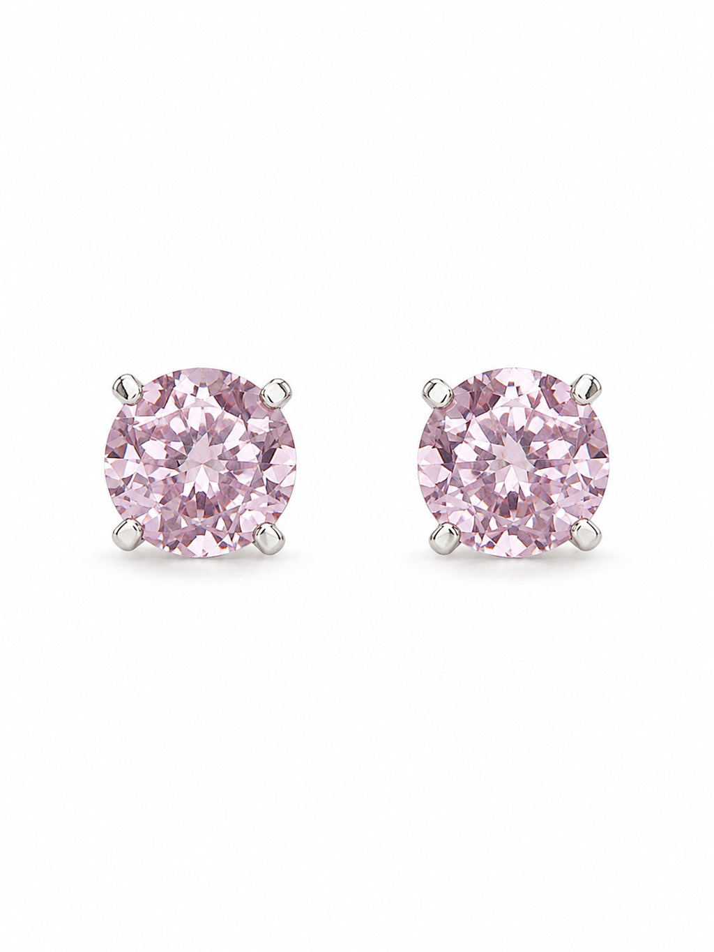 Essential CZ Stud Earrings – Sterling Silver (4mm)