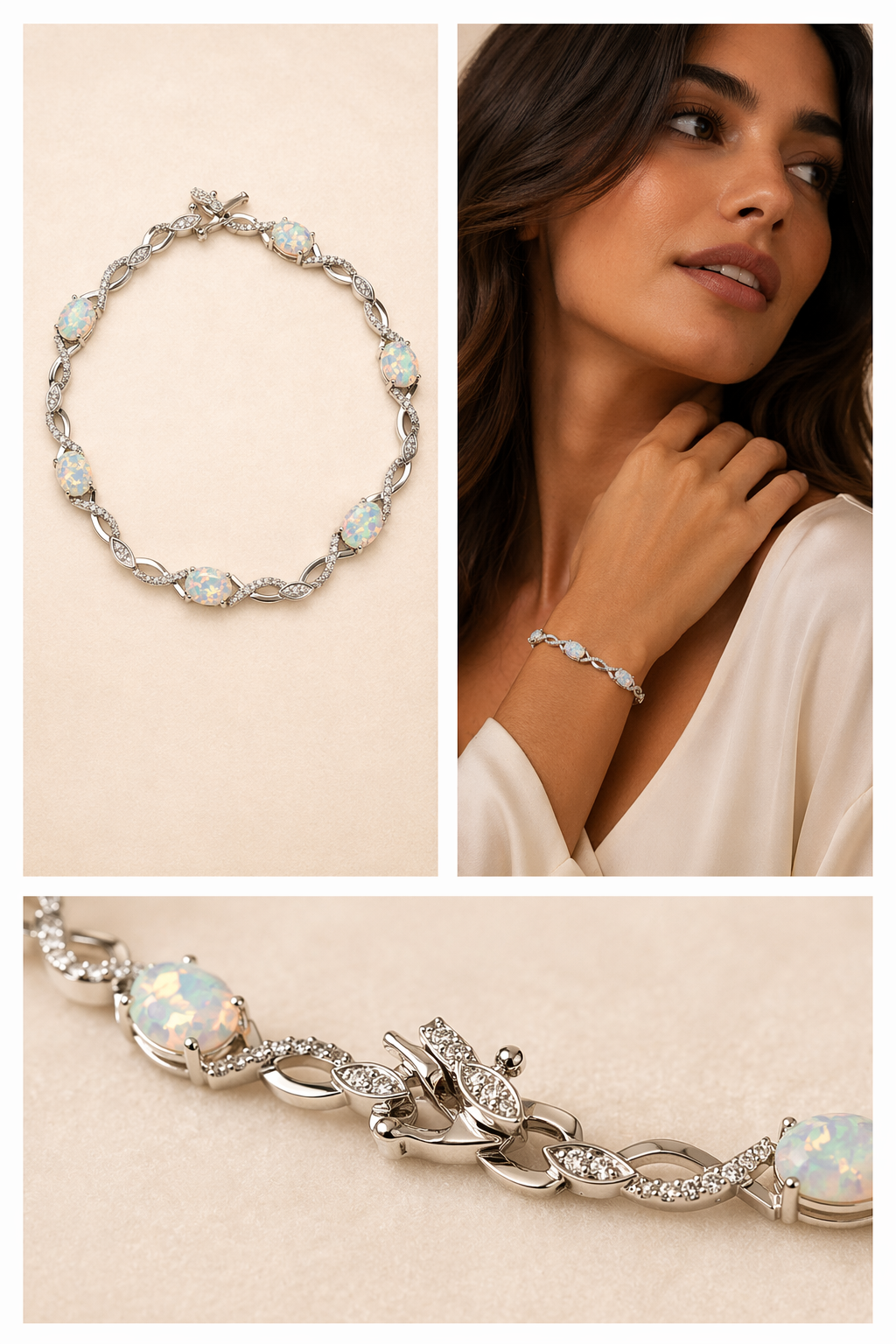 Mancerat Opal Link Bracelet – Sterling Silver