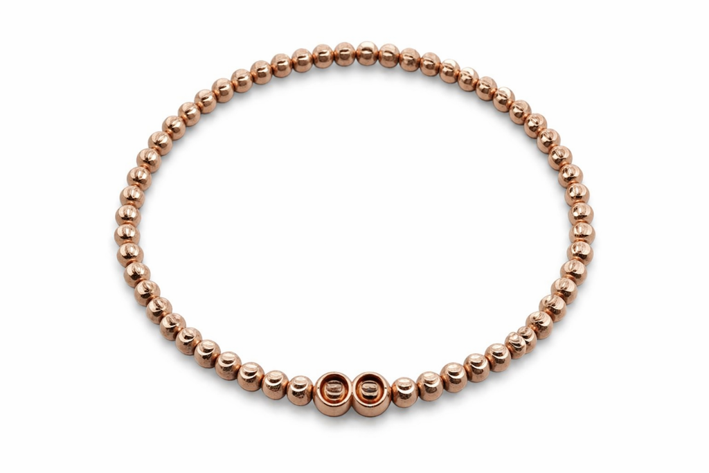 Sterling Silver Beaded Stretch Bracelet (7.5”)