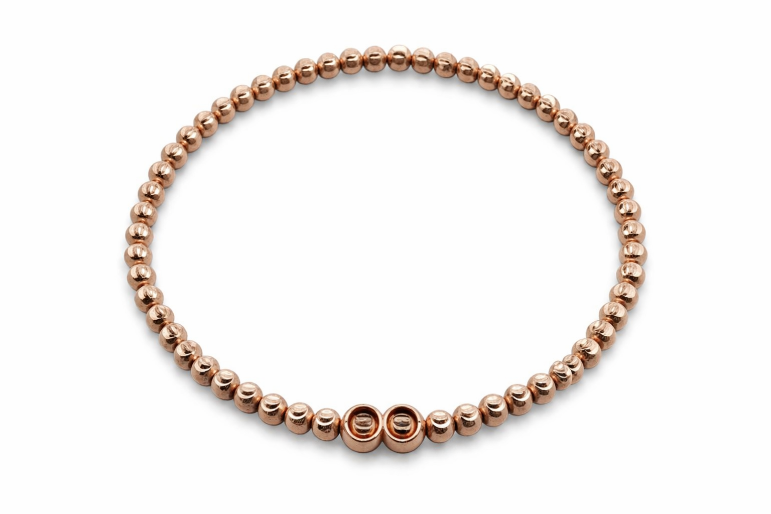 Sterling Silver Beaded Stretch Bracelet (7.5”)